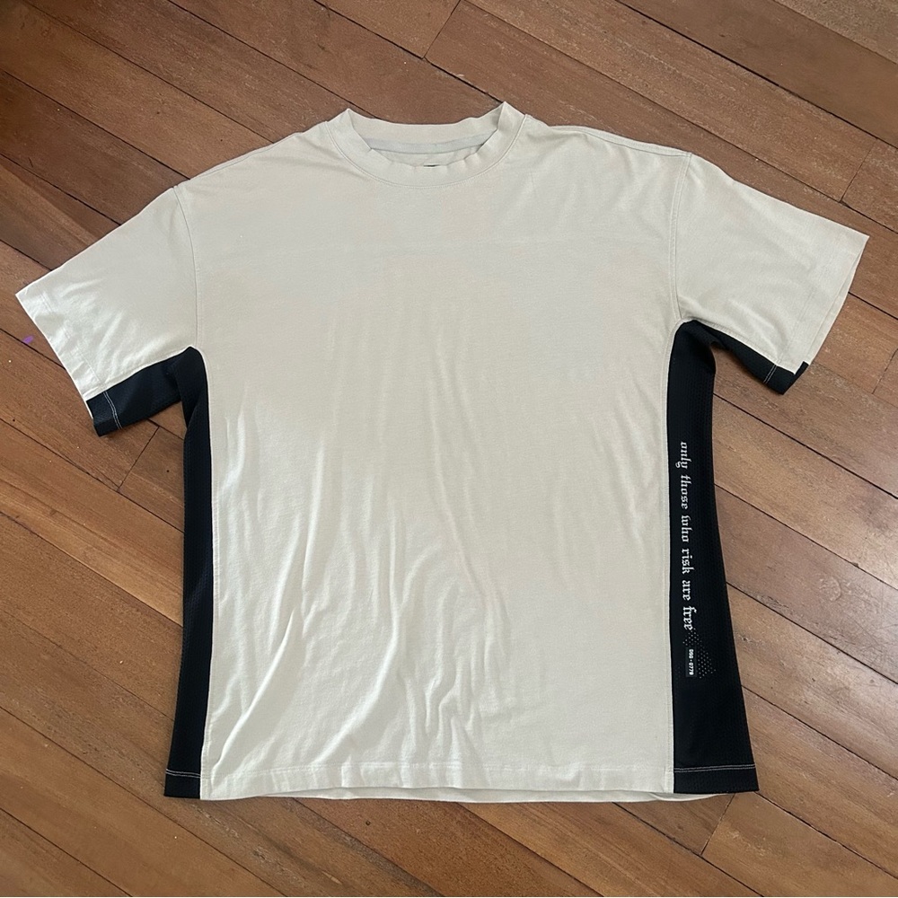 ASRV Cream and Black Short Sleeve Tee